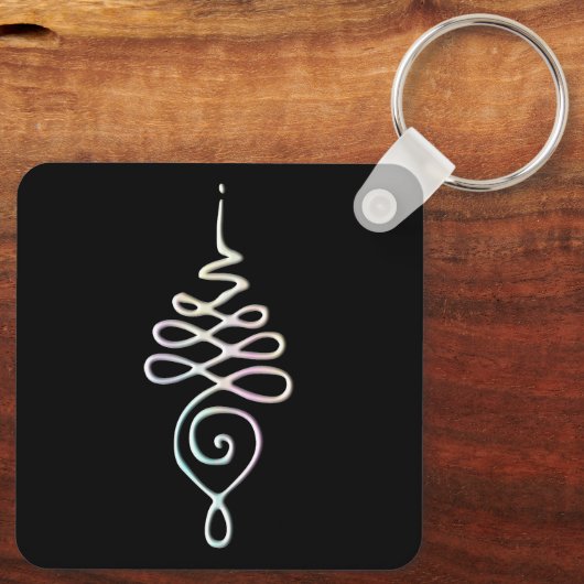 Pastel Unalome Schlüsselanhänger (Rückseite)