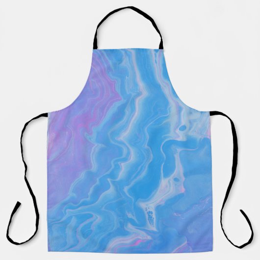 PASTEL UND ABSTRAKTE BLAUE WELLEN SCHÜRZE (Vorderseite)