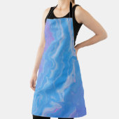 PASTEL UND ABSTRAKTE BLAUE WELLEN SCHÜRZE (InSitu)