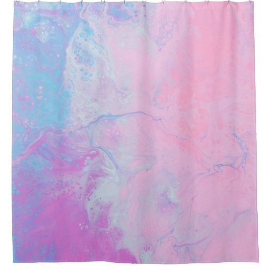 PASTEL UND BLAUER DUSCHVORHANG (Vorderseite)