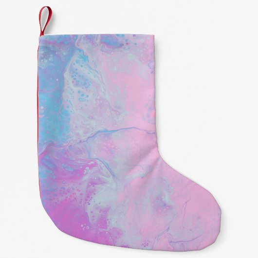 PASTEL UND BLAUER KLEINER WEIHNACHTSSTRUMPF (Vorderseite)