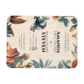 Pastel- und Blumenhochzeit Magnet (Horizontal)