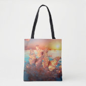 Pastel und Kristallbutterfische Tote Tasche (Vorderseite)
