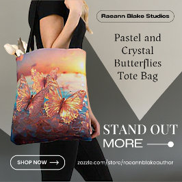 Pastel und Kristallbutterfische Tote Tasche