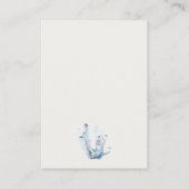 Pastel Underwater Crab Korallenbücher für Babydusc Begleitkarte (Rückseite)