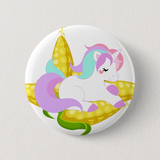 Pastel Unicorn auf dem Cob Button (Vorderseite)