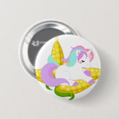 Pastel Unicorn auf dem Cob Button (Vorne & Hinten)