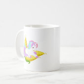 Pastel Unicorn auf dem Cob Kaffeetasse (Vorderseite Links)