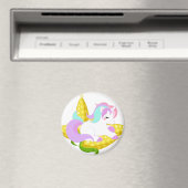 Pastel Unicorn auf dem Cob Magnet (In Situ (Geschirrspüler))