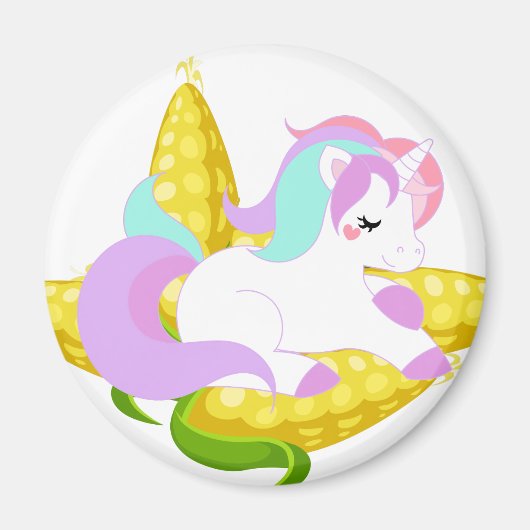 Pastel Unicorn auf dem Cob Magnet (Vorne)