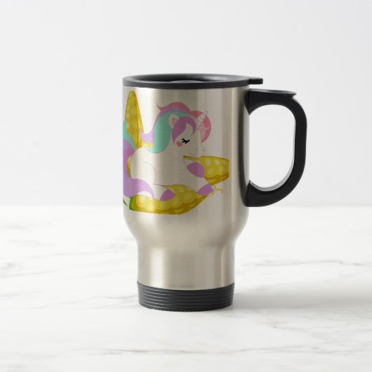 Pastel Unicorn auf dem Cob Reisebecher (Rechts)