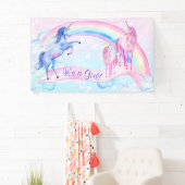 Pastel Unicorn Babyduschbanner Banner (Insitu)