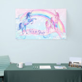 Pastel Unicorn Babyduschbanner Banner (Messeveranstaltung)
