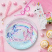 Pastel Unicorn Babydusche Teller (Party)