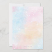 Pastel Unicorn Birthday Invitation Editable Einladung (Rückseite)