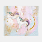 Pastel Unicorn Blanket Fleecedecke (Vorderseite (Horizontal))