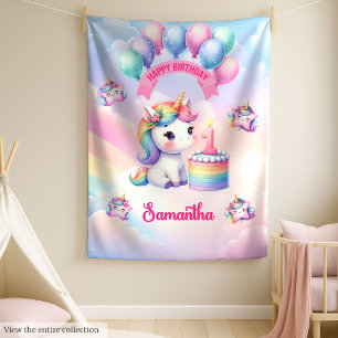 Pastel Unicorn Blanket Girl 1. Geburtstagsgeschenk Fleecedecke