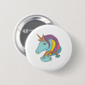 Pastel Unicorn Button (Vorne & Hinten)