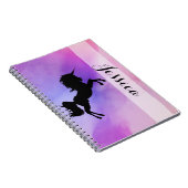 Pastel Unicorn Design Notebook mit Ihrem Namen Notizblock (Rechte Seite)