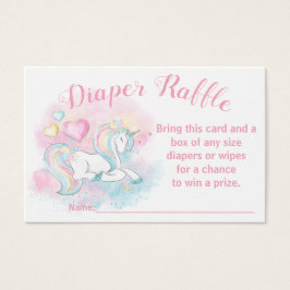 Pastel Unicorn Diaper Raffelkarten