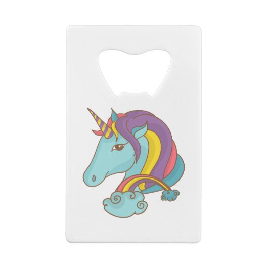 Pastel Unicorn Geldbeutel Flaschenöffner (Rückseite)