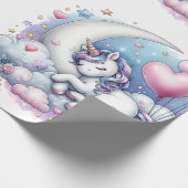 Pastel Unicorn Geschenkpapier (Ecke)