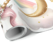 Pastel Unicorn Geschenkpapier (Rolleneckpunkt)