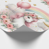 Pastel Unicorn Geschenkpapier (Ecke)