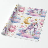 Pastel Unicorn Geschenkpapier (Ungerollt)