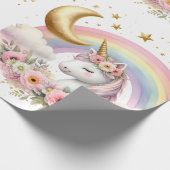 Pastel Unicorn Geschenkpapier (Ecke)
