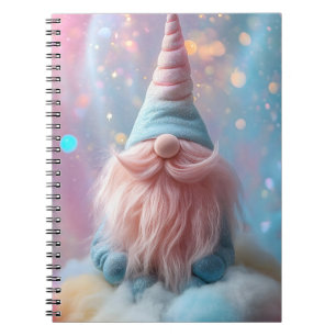 Pastel Unicorn Gnome/Gonk mit flauschig rosafarben Notizblock