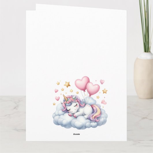 Pastel Unicorn Karte (Rückseite)