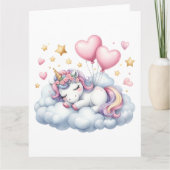 Pastel Unicorn Karte (Vorderseite)
