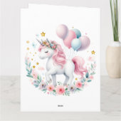Pastel Unicorn Karte (Rückseite)