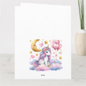 Pastel Unicorn Karte (Rückseite)