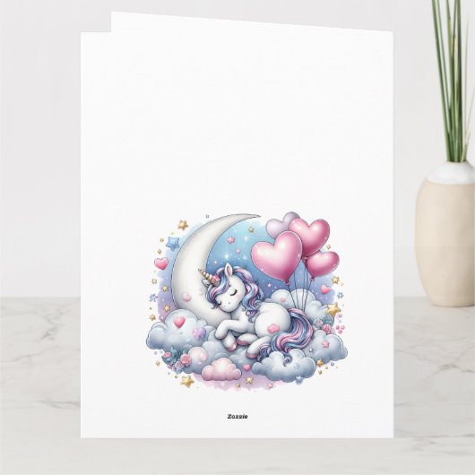 Pastel Unicorn Karte (Rückseite)