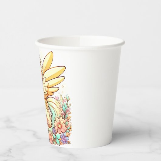 Pastel Unicorn Kinderdusche Pappbecher (Links)