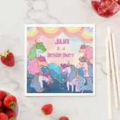 Pastel Unicorn Kindergeburtstag Paper Serviette (Beispiel)