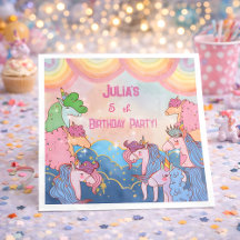 Pastel Unicorn Kindergeburtstag Paper