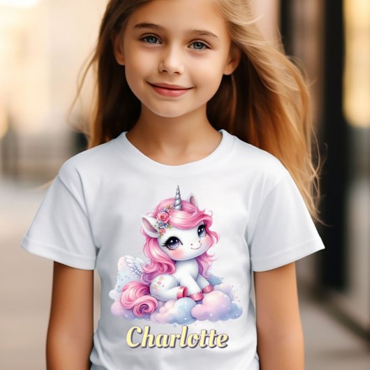 Pastel unicorn magische Wolke T-Shirt