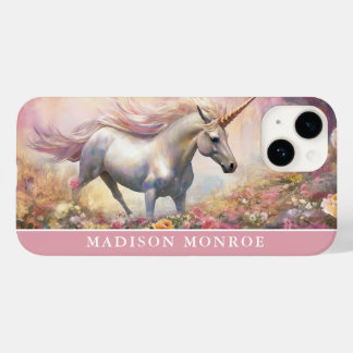 Pastel Unicorn mit Individuelle Name Case-Mate iPhone 14 Hülle