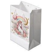 Pastel Unicorn Mittlere Geschenktüte (Vorderseite Schrägansicht)