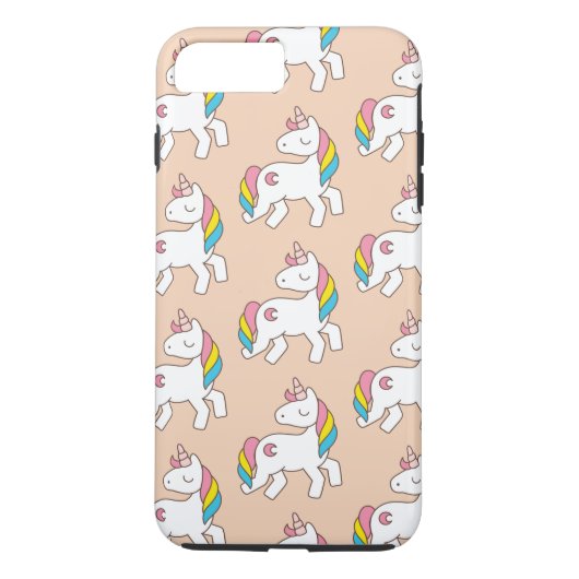Pastel Unicorn Muster Case-Mate iPhone Hülle (Rückseite)