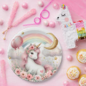 Pastel Unicorn Pappteller (Party)