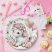 Pastel Unicorn Pappteller (Party)