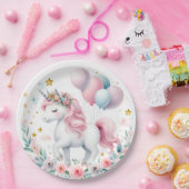 Pastel Unicorn Pappteller (Party)