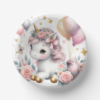 Pastel Unicorn Pappteller