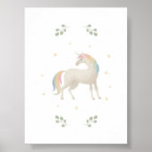 Pastel Unicorn-Plakat Poster (Vorne)