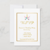 PASTEL UNICORN RAINBOW 2 Jeden Anlaß UAWG Einladung (Vorderseite)