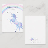 Pastel Unicorn Rainbow ・ Earring Display Card Visitenkarte (Vorne/Hinten)